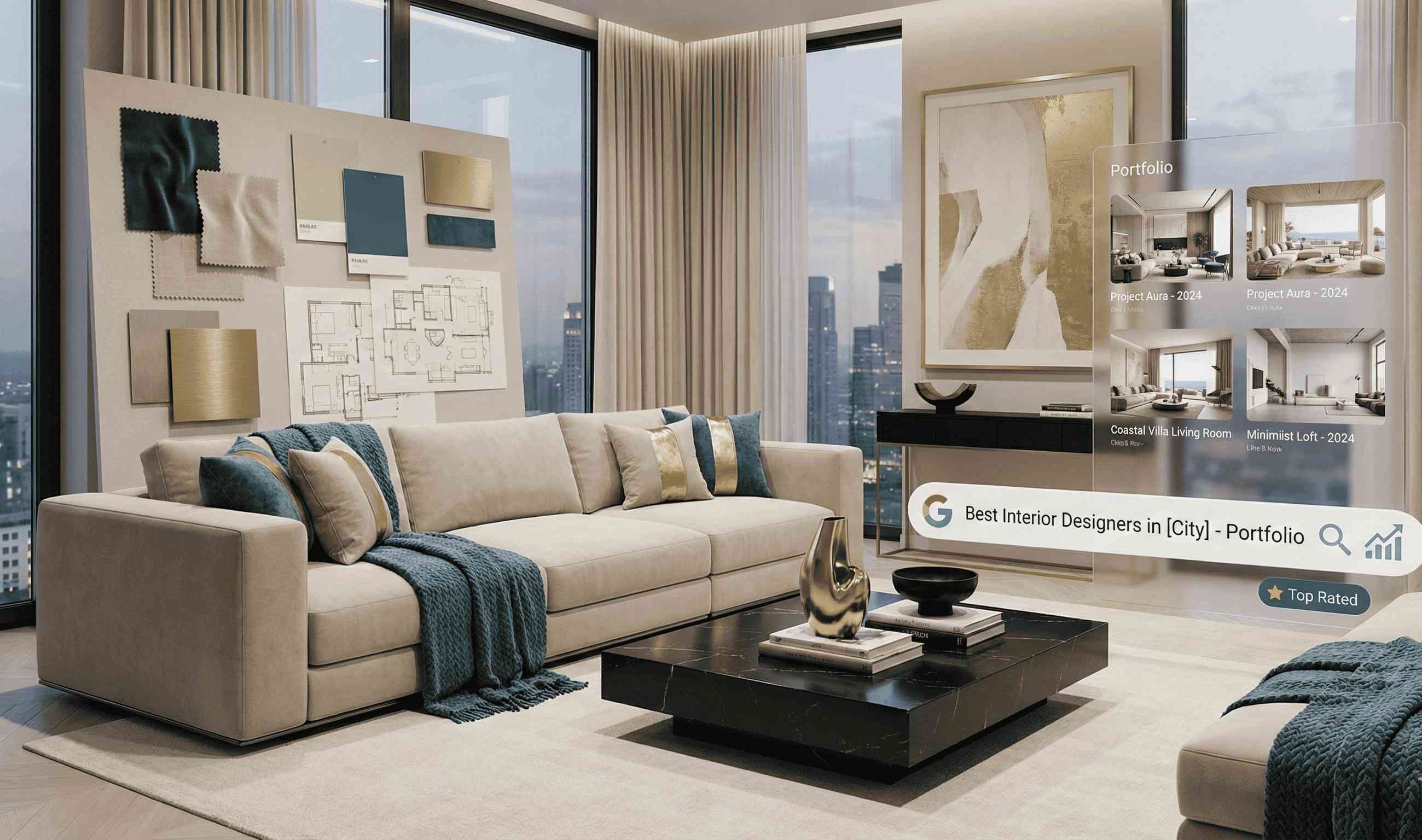 Interior designer SEO services in Hyderabad by two44 to increase high-value project inquiries