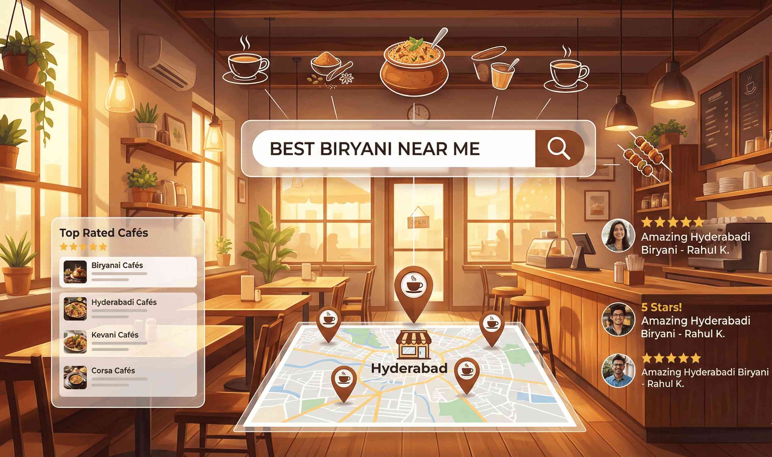 Restaurant and cafe SEO services in Hyderabad by two44 to increase bookings and online orders