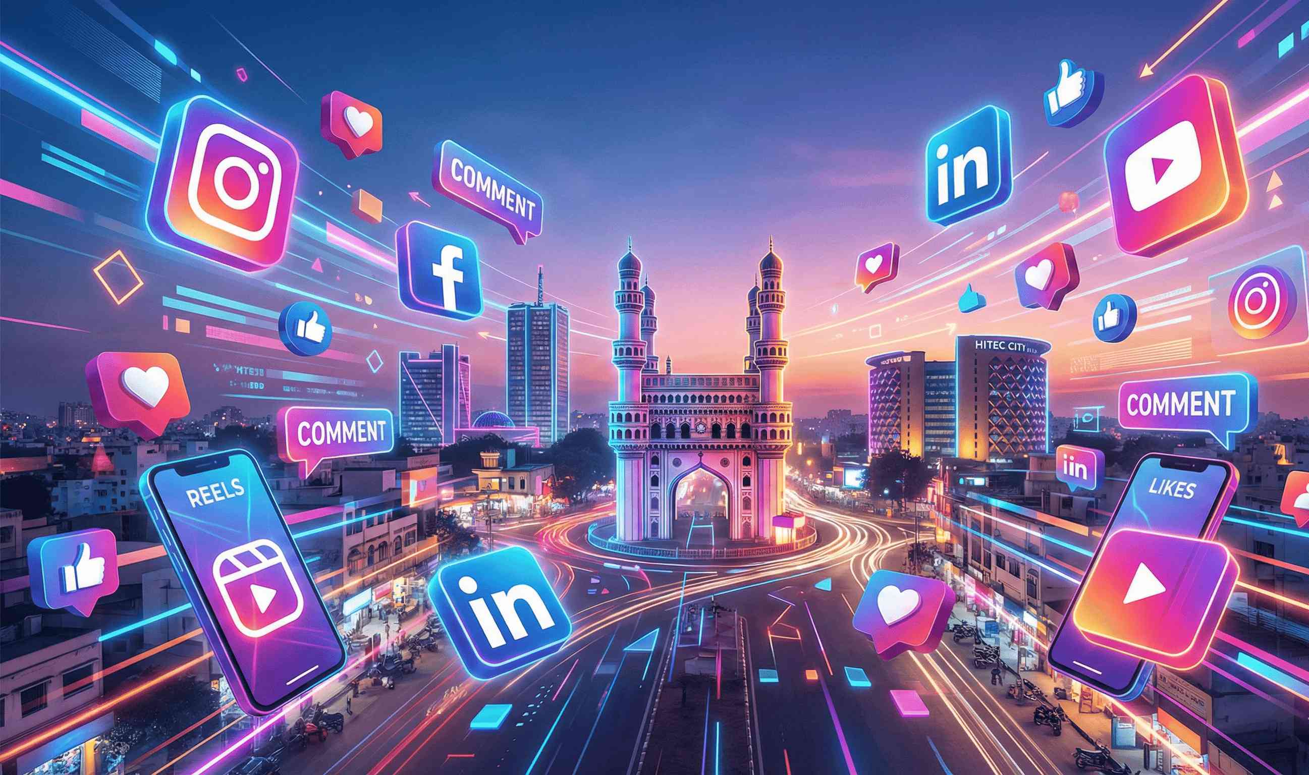 Social media marketing in Hyderabad by two44 to increase brand visibility and engagement